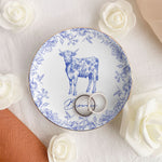 Animal Lovers Vintage Chinoiserie Toile De Jouy - Personalized Jewelry Dish