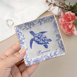 Animal Lovers Vintage Toile De Jouy- Personalized Jewelry Dish