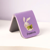 Animal Reading Books, Book Kids - Personalized Leather Magnetic Bookmark