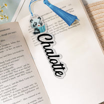 Animal Reading Book, Custom Name Book Lover, Reader For Kids - Custom Acrylic Bookmark