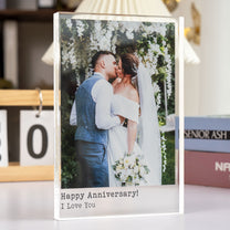 Anniversary Gift I Love You - Personalized Acrylic Photo Plaque