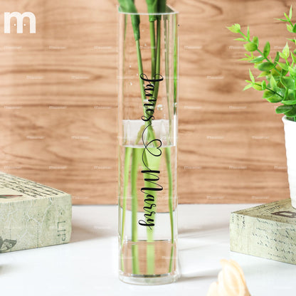 Anniversary Gift Idea Custom Song Title - Personalized Photo Acrylic Book Vase