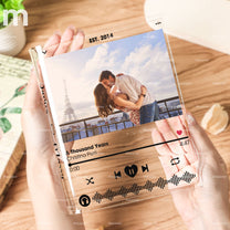 Anniversary Gift Idea Custom Song Title - Personalized Photo Acrylic Book Vase