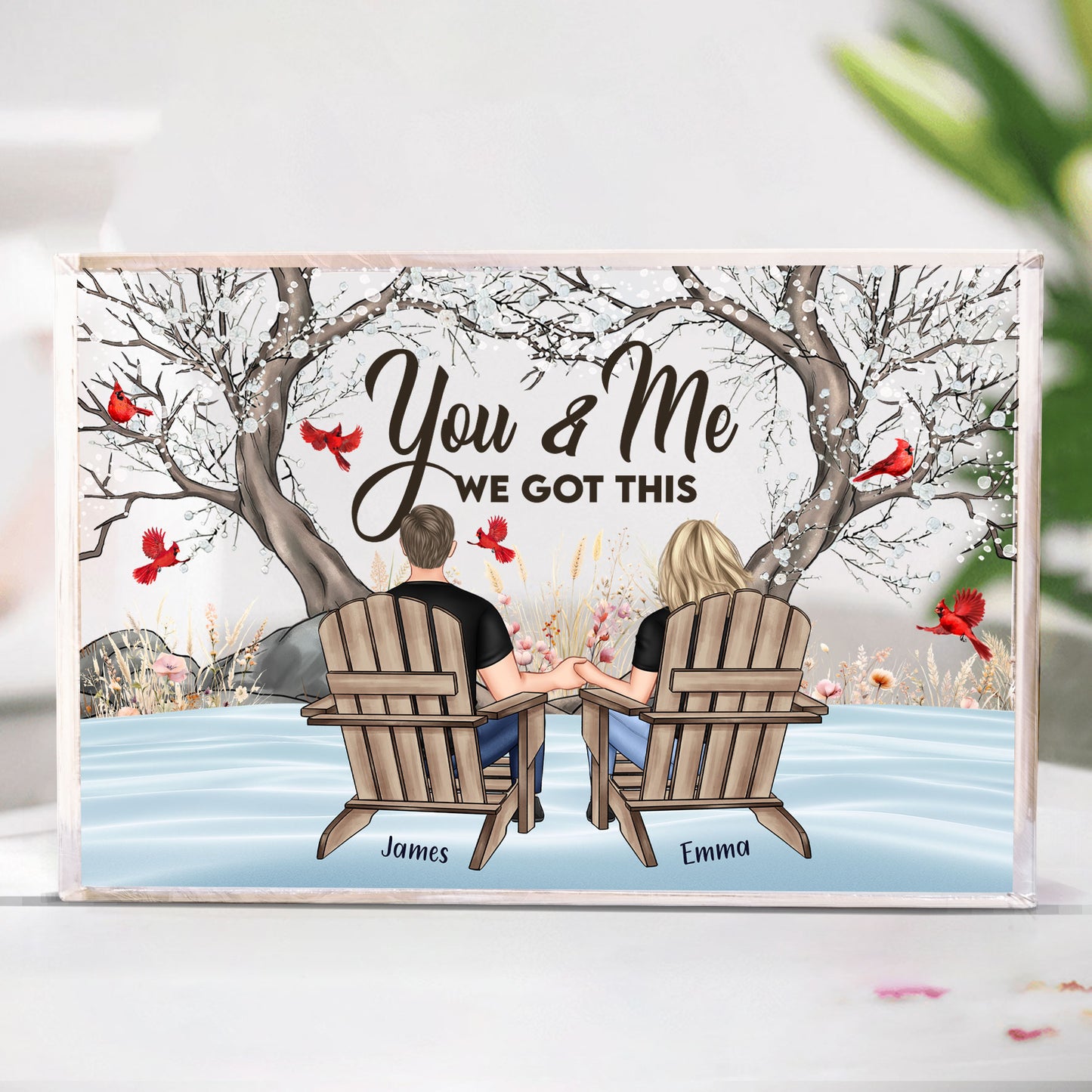 Anniversary Gift You & Me We Got This New Version - Personalized Acrylic Plaque