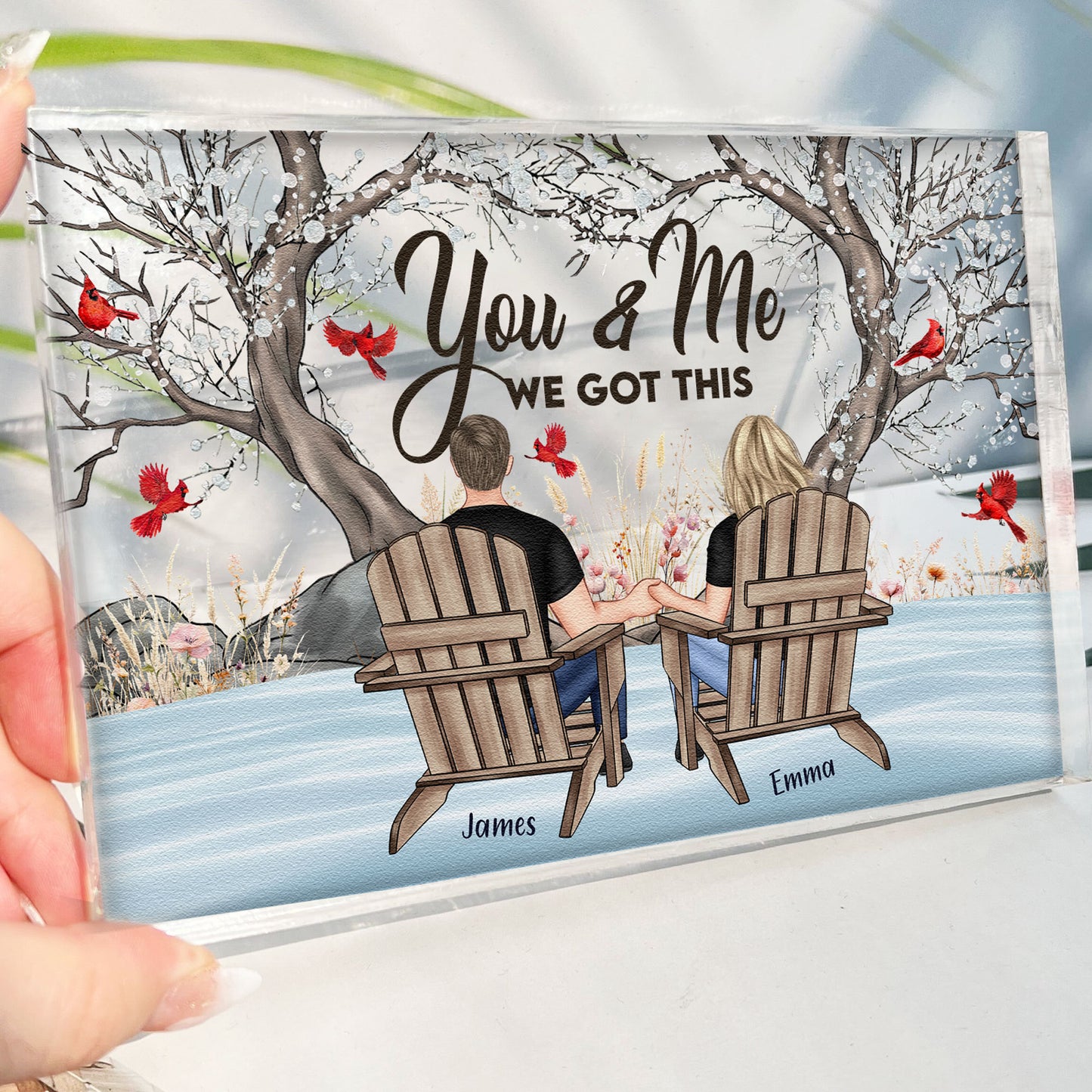 Anniversary Gift You & Me We Got This New Version - Personalized Acrylic Plaque