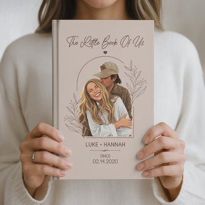 Anniversary Gifts - Custom Photo Couples Portrait Faceless Art - The Story Of Us - Personalized Journal