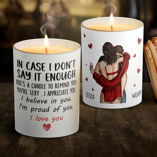 Anniversary Gifts I Love You - Personalized Candle