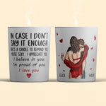 Anniversary Gifts I Love You - Personalized Candle