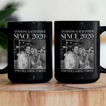 Annoying Each Other ... And Still Going Strong - Vintage Version - Personalized Photo Mug