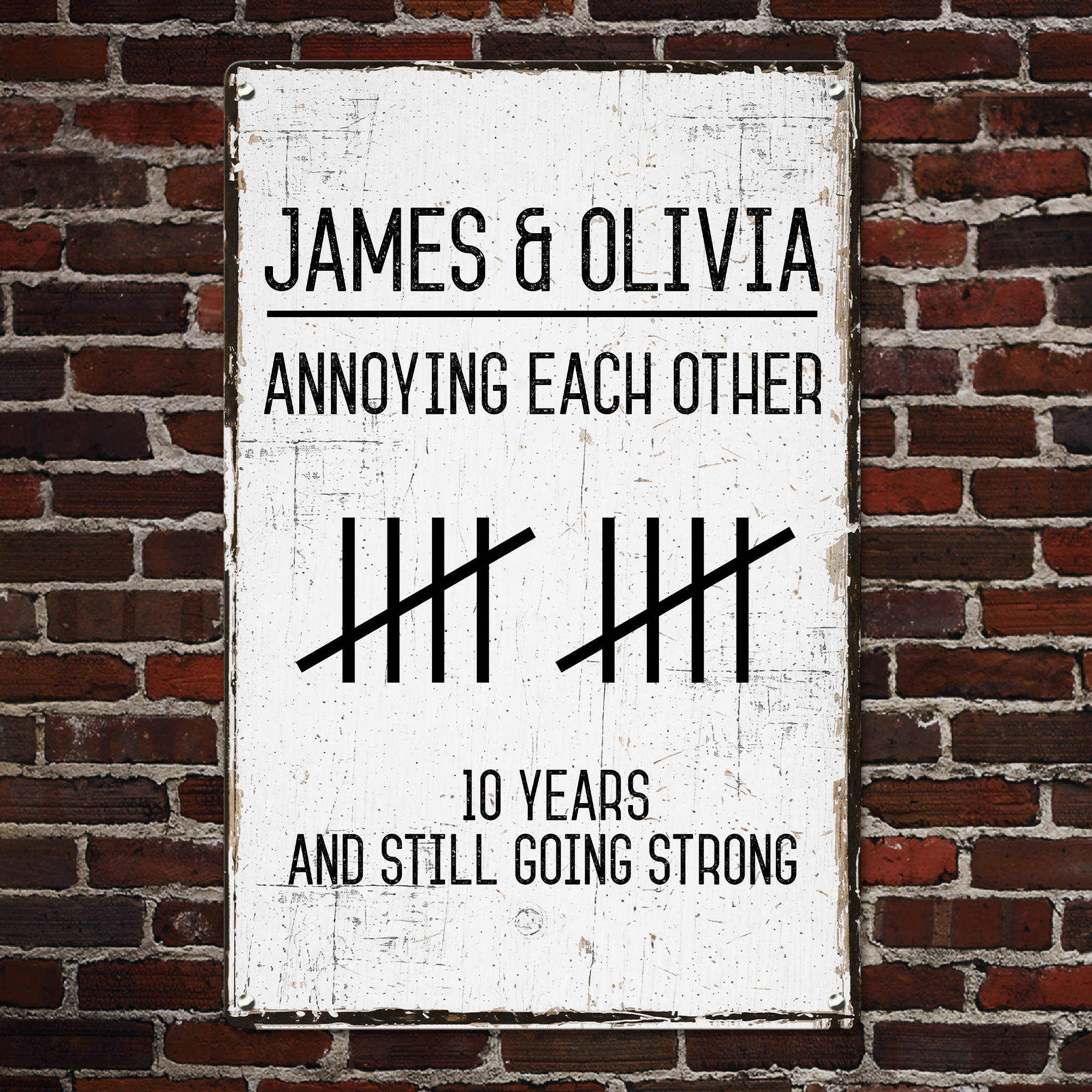 Annoying Each Other And Still Going Strong - Personalized Metal Sign