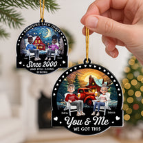 Annoying Each Other Couple Christmas Ornament Ver 2 - Personalized Acrylic Ornament