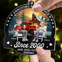 Annoying Each Other Couple Christmas Ornament Ver 2 - Personalized Acrylic Ornament