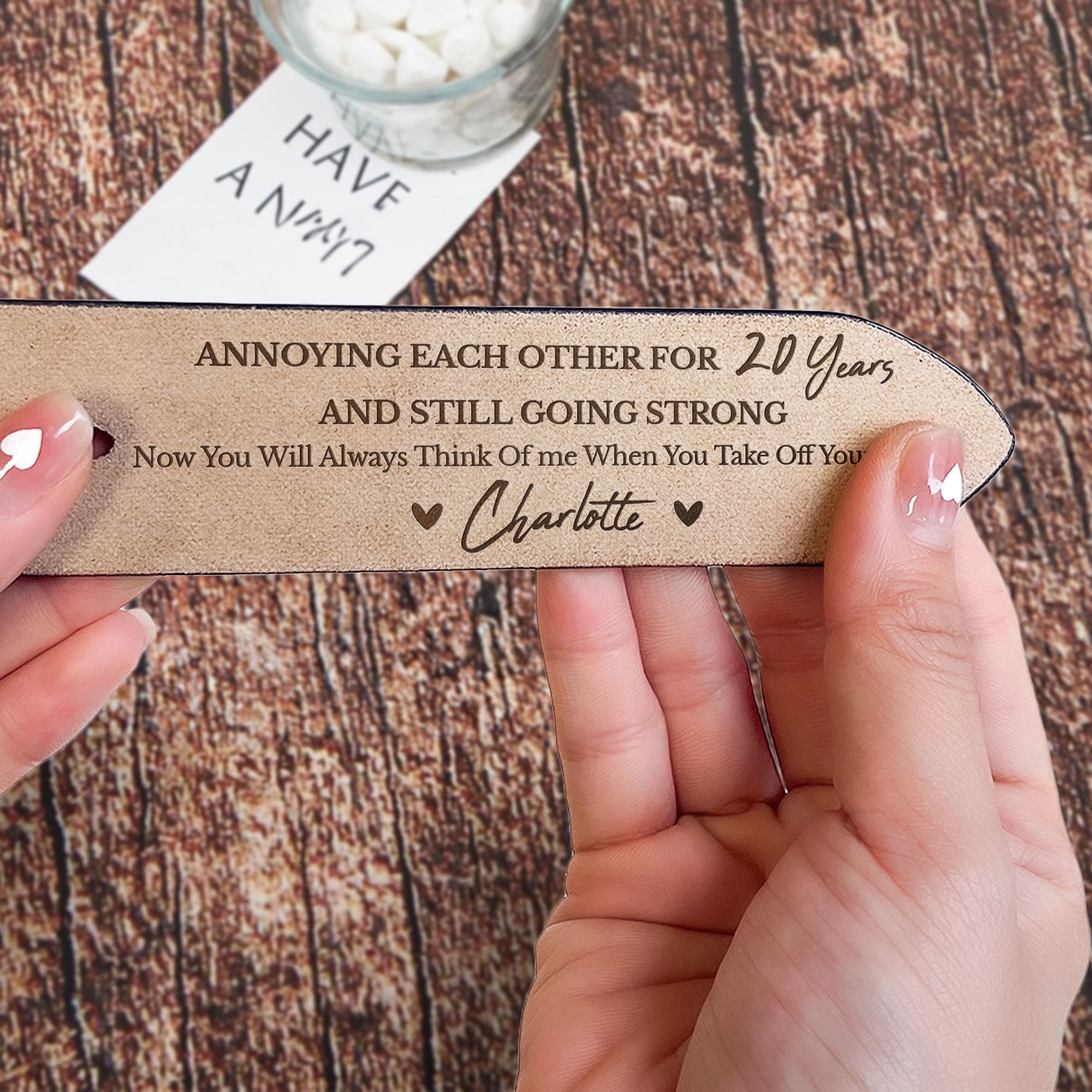 Father's Day Gifts, Annoying Each Other For Many Years - Personalized Engraved Leather Belt
