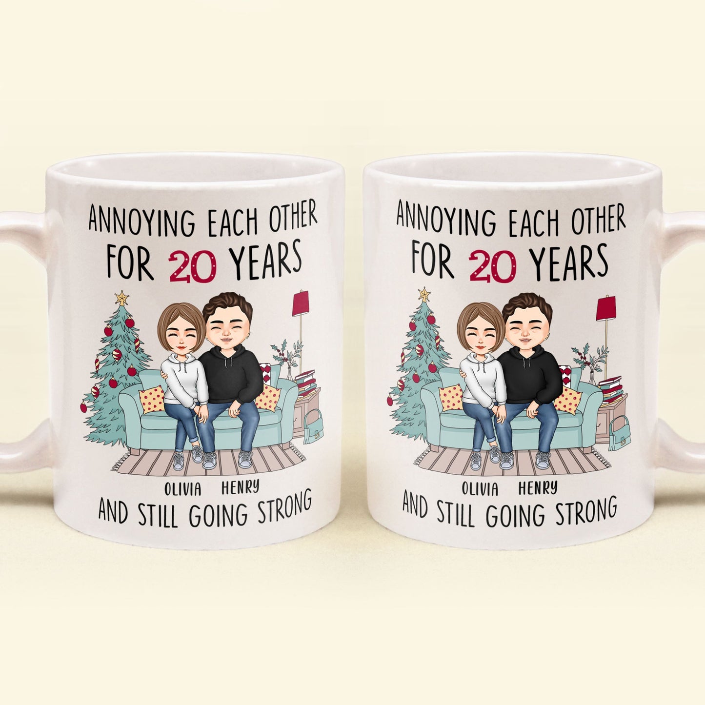 Annoying Each Other For Many Years - Personalized Mug - Birthday, Anniversary Gift For Couple, Husband, Wife, Lover - Christmas Vibes