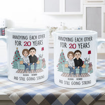 Annoying Each Other For Many Years - Personalized Mug - Birthday, Anniversary Gift For Couple, Husband, Wife, Lover - Christmas Vibes