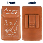 Annoying Each Other - Personalized Leather Phone Holster