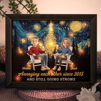 Annoying Each Other Since And Still Going Strong - Personalized LED Shadow Box