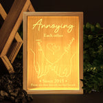 Annoying Each Other Since From Our First Kiss Till Our Last Breath - Personalized Frame Light Box