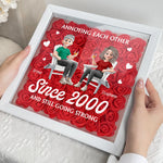 Annoying Each Other Since - Personalized Flower Shadow Box With LED Light