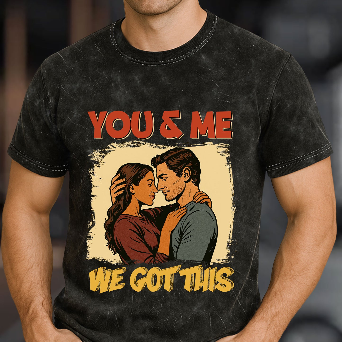 Annoying Each Other Since Retro Comic Style - Personalized Photo Acid Wash T‑Shirt