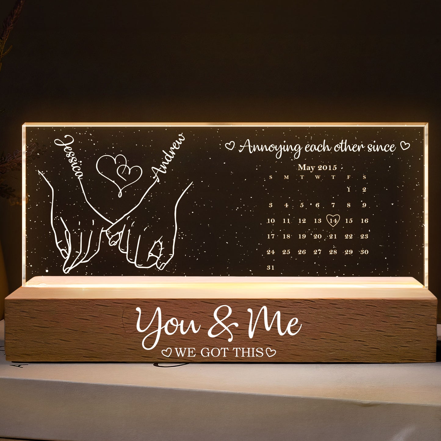 Annoying Each Other Since You & Me We Got This - Personalized LED Night Light