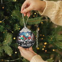 Annoying Each Other Since & Still Going Strong - Personalized Glass Ornament With Silver Cap