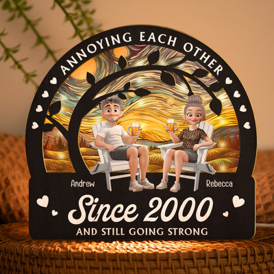 Annoying Each Other Since & Still Going Strong - Personalized Lantern Night Light