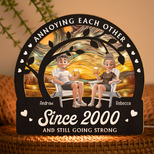 Annoying Each Other Since & Still Going Strong - Personalized Lantern Night Light