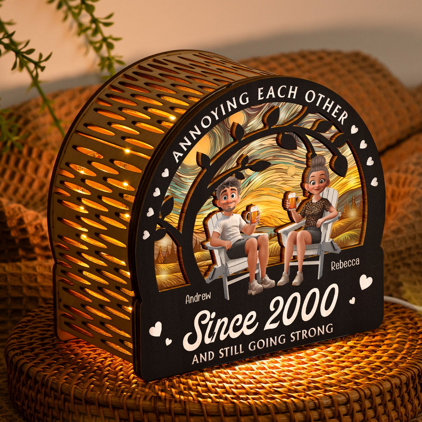 Annoying Each Other Since & Still Going Strong - Personalized Lantern Night Light