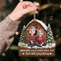 Annoying Each Other Since & Still Going Strong - Personalized Wooden Ornament