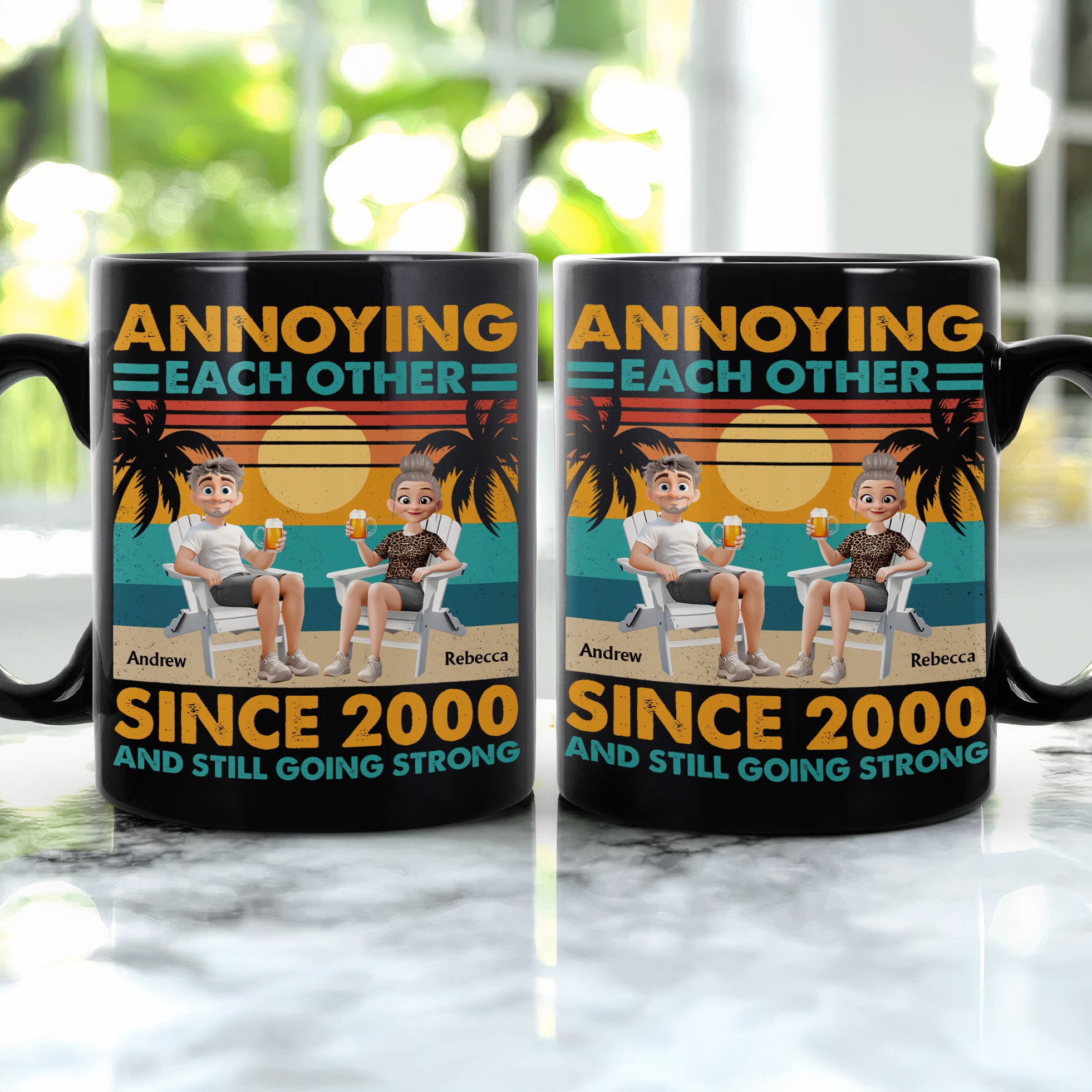 Annoying Each Other Since & Still Going Strong Vintage Couple Mug - Personalized Mug