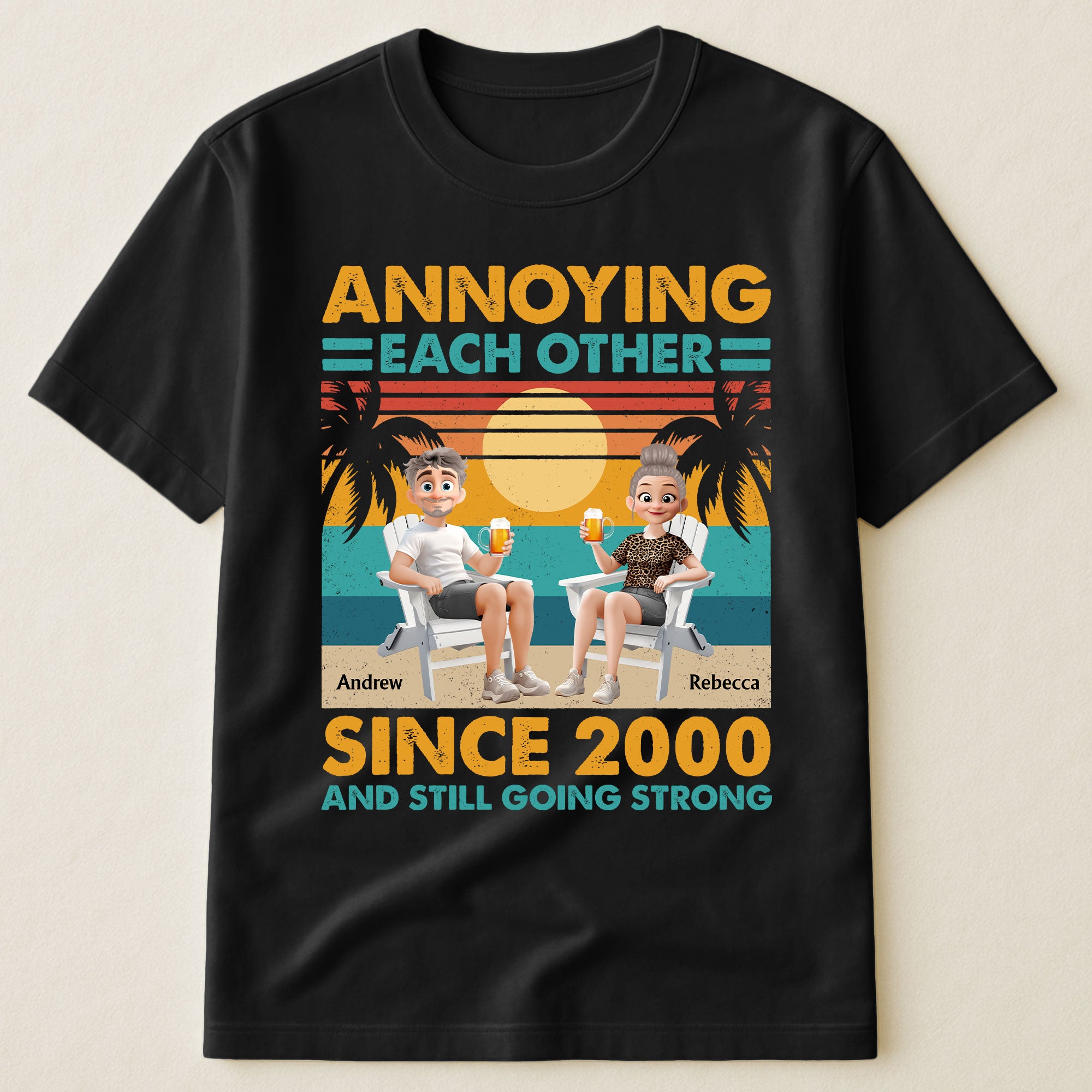 Annoying Each Other Since & Still Going Strong Vintage Couple Shirt - Personalized Shirt