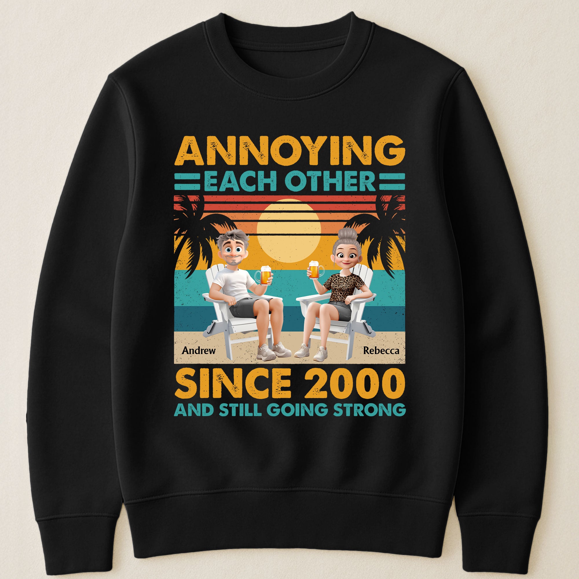 Annoying Each Other Since & Still Going Strong Vintage Couple Shirt - Personalized Shirt