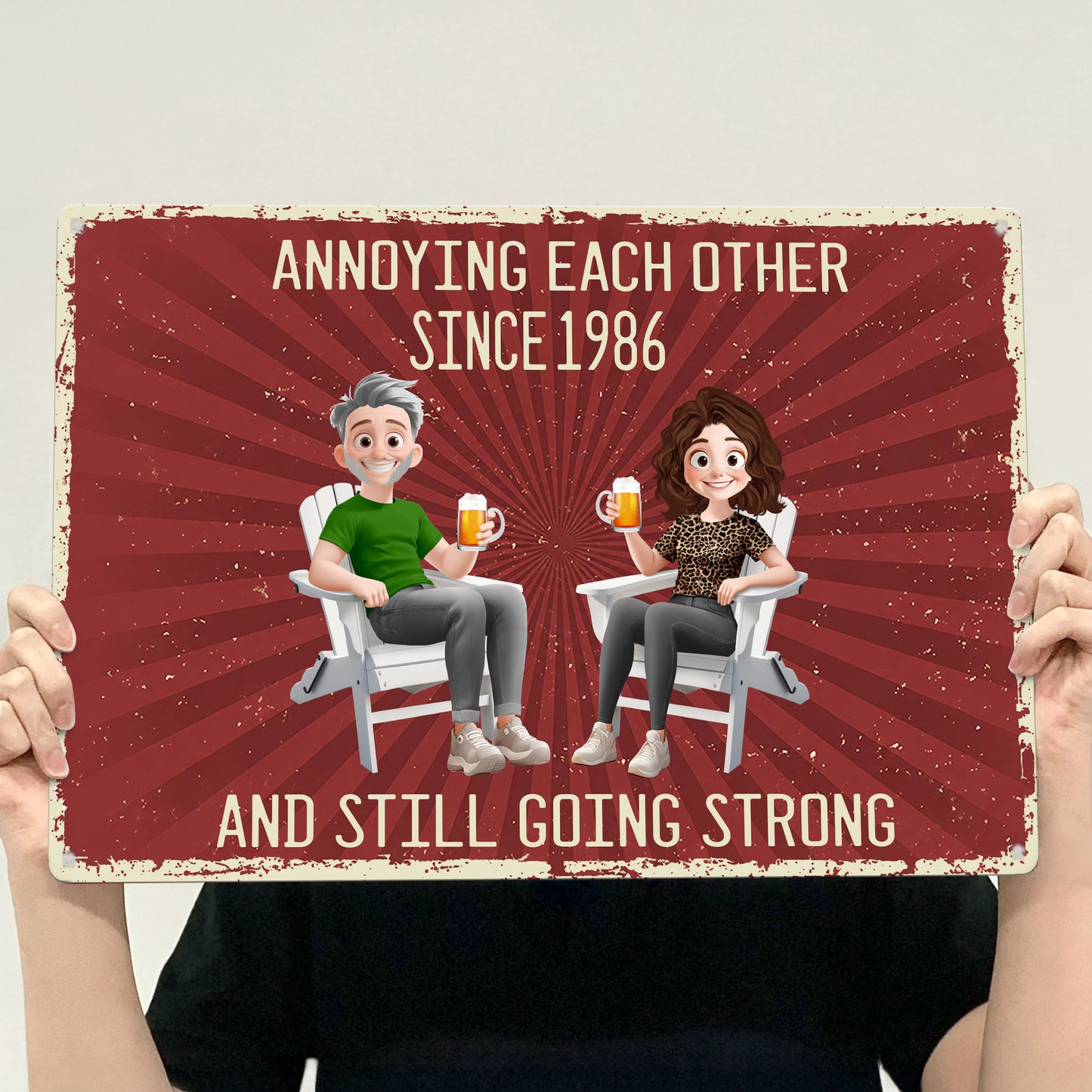 Annoying Each Other Vintage Retro Style New Version - Personalized Metal Sign