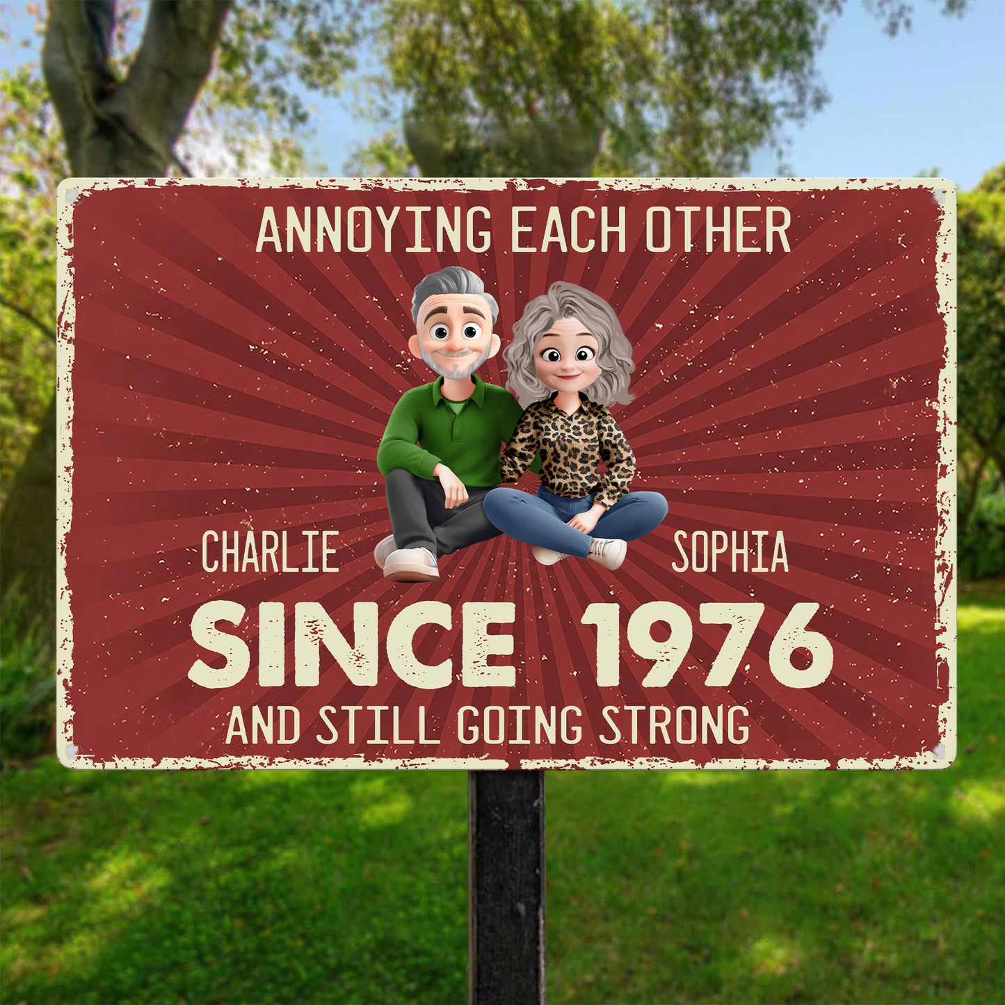 Annoying-Each-Other-Since-&-Still-Going-Strong-Cartoon-Couple-Anniversary-Gifts-For-Him-Her-Personalized-Metal-Sign-1