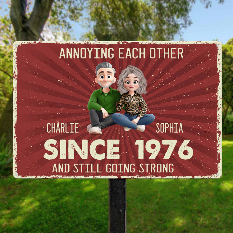 Annoying-Each-Other-Since-&-Still-Going-Strong-Cartoon-Couple-Anniversary-Gifts-For-Him-Her-Personalized-Metal-Sign-1