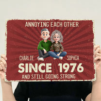 Annoying-Each-Other-Since-&-Still-Going-Strong-Cartoon-Couple-Anniversary-Gifts-For-Him-Her-Personalized-Metal-Sign-2