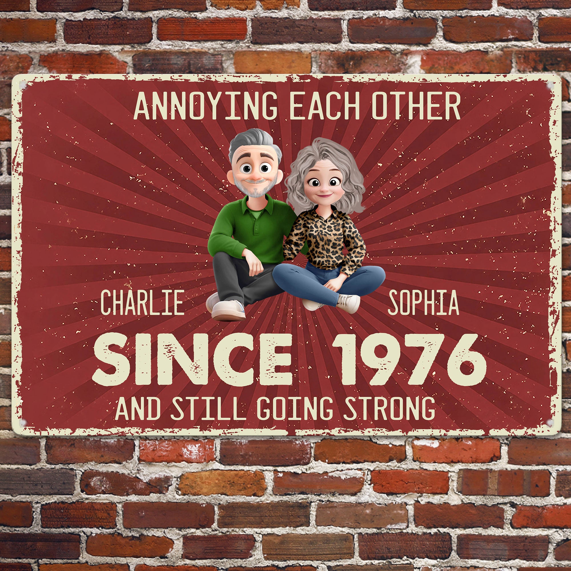 Annoying-Each-Other-Since-&-Still-Going-Strong-Cartoon-Couple-Anniversary-Gifts-For-Him-Her-Personalized-Metal-Sign-4