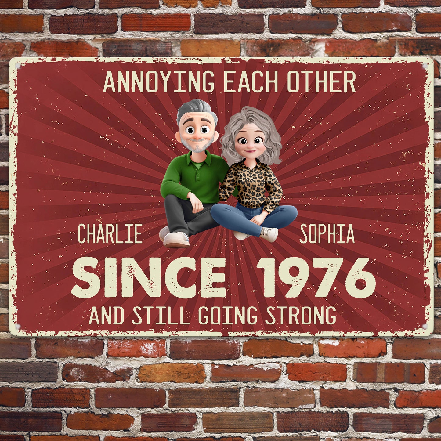 Annoying-Each-Other-Since-&-Still-Going-Strong-Cartoon-Couple-Anniversary-Gifts-For-Him-Her-Personalized-Metal-Sign-4