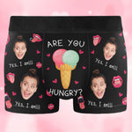 Are You Hungry Funny Gift For Him - Personalized Photo Men's Boxer Briefs