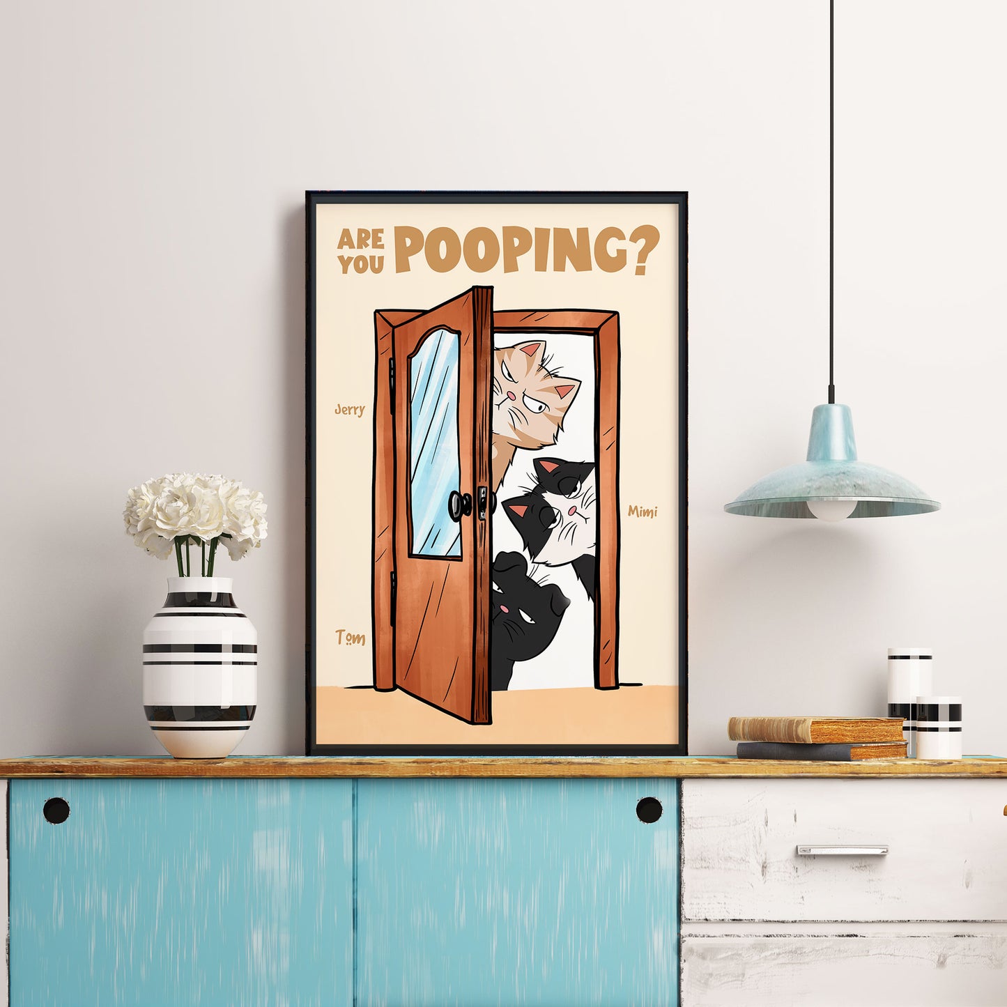 Are You Pooping? Funny Bathroom - Personalized Poster