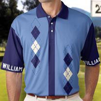 Argyle Vintage Pattern Gift For Golf Lovers Dad Men Husband Gift - Custom Golf Shirt