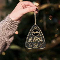 As Above So Below Planchette - Personalized Wooden Ornament