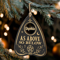 As Above So Below Planchette - Personalized Wooden Ornament