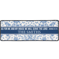 As For Me And My House We Will Serve The Lord - Personalized Runner Rug
