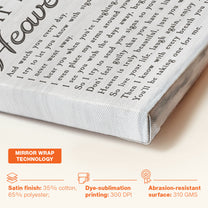 As I Sit In Heaven Memorial Gifts - Personalized Photo Poster/Canvas