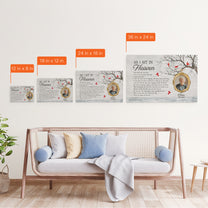 As I Sit In Heaven Memorial Gifts - Personalized Photo Poster/Canvas