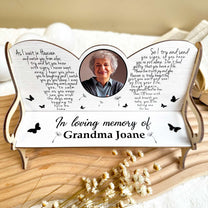 As I Watch You From Afar - Personalized Photo Memorial Bench