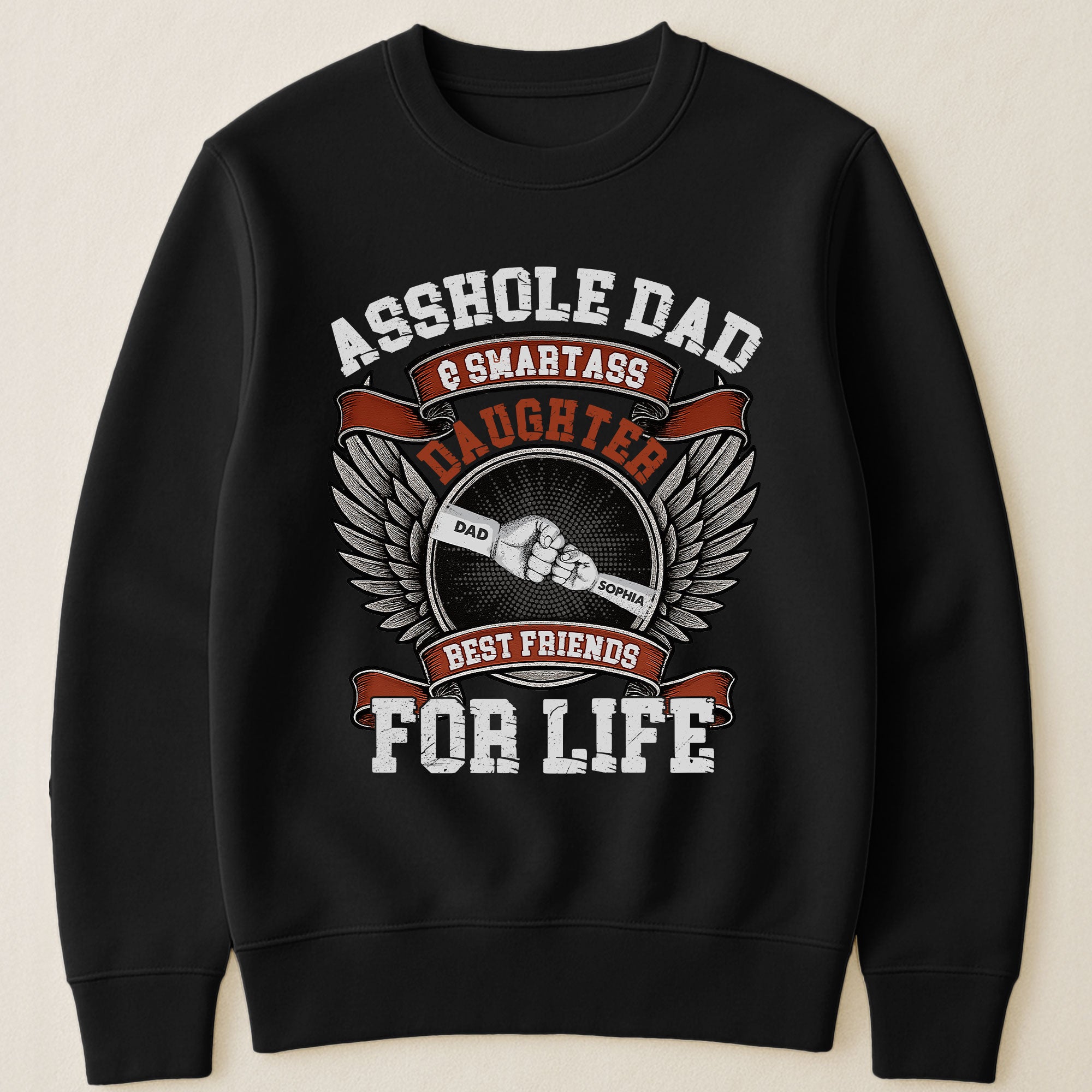 Asshole Dad And Smartass Daughter - Personalized Shirt