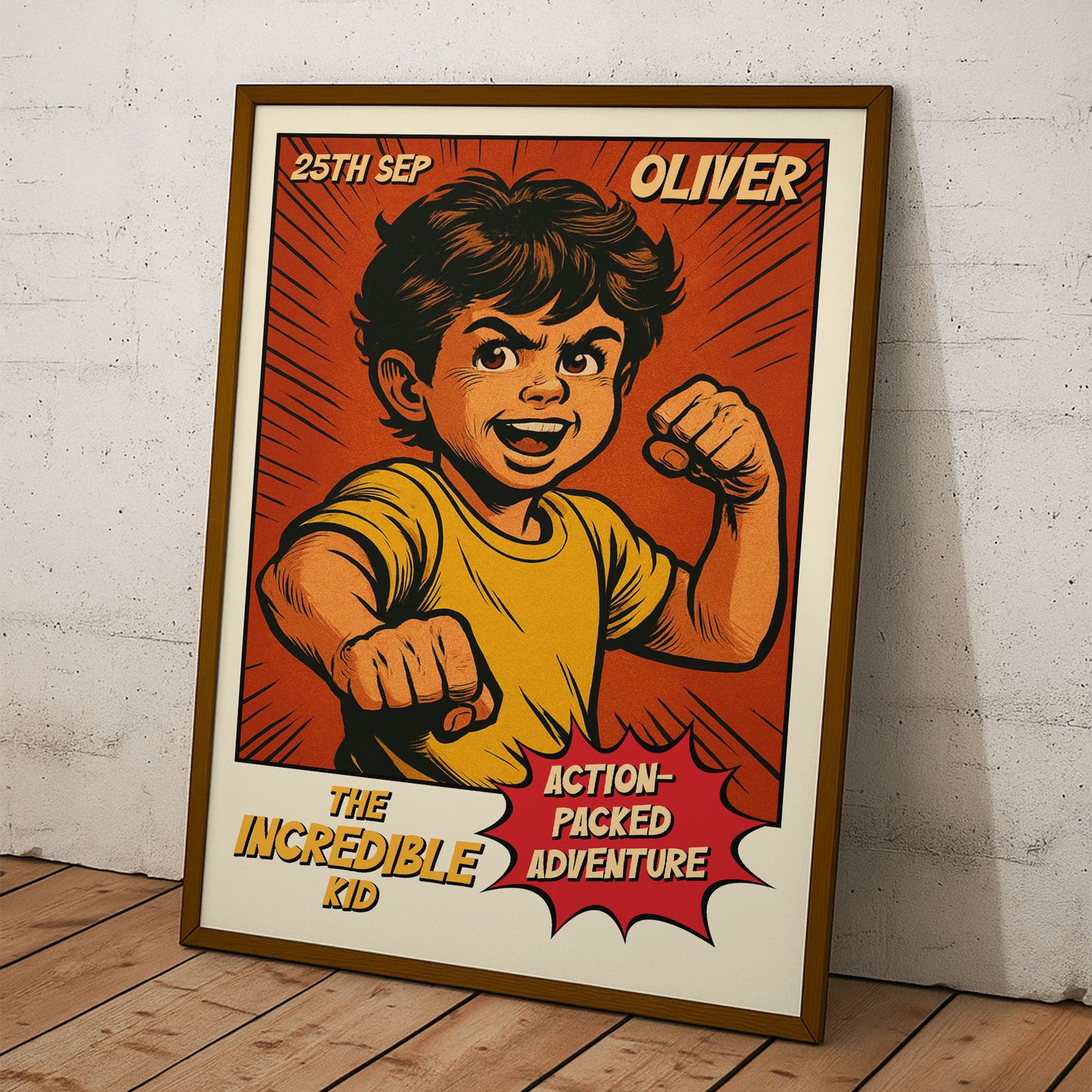 Astonishing The Incredible Kid Vintage Retro Art Comic Cover - Personalized Photo Poster